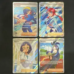 Pokemon Trainer Supporter Card Lot Holo Carmine Skyla Doctor Dendra English - Image 1