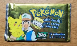 Pokemon Topps Trading Cards TV Animation Edition: Series 1 (1 Sealed Pack) Green - Image 1