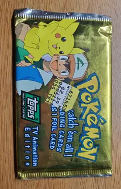 Pokemon Topps Trading Cards TV Animation Edition: Series 1 (1 Sealed Pack) Green - Image 2