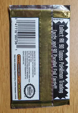 Pokemon Topps Trading Cards TV Animation Edition: Series 1 (1 Sealed Pack) Green - Image 3