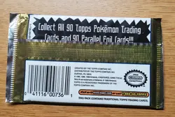 Pokemon Topps Trading Cards TV Animation Edition: Series 1 (1 Sealed Pack) Green - Image 4