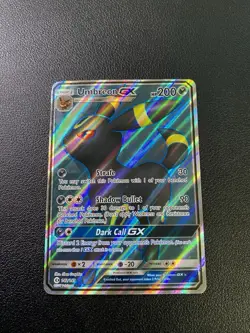 Pokemon TCG Umbreon GX Full Art 142/149 SM Base Set Ultra Rare Holo Card - Image 1