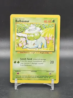 BULBASAUR - Base Set - 44/102 - Common - Pokemon Card - Unlimited Edition - LP - Image 1