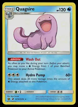 Pokemon Card - Quagsire Hidden Fates Shiny Vault SV10/SV94 Rare Shiny 2019 - Image 1