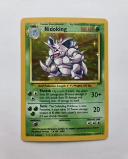 Pokemon Nidoking TCG Card 11/102 Base Set Holo Rare 1999 - Image 2