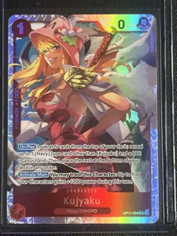 2025 One Piece Card Game: A Fist of Divine Speed OP11 SR Kujaku #OP11-004 Mint - Image 1