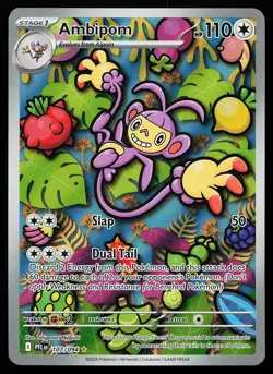 Ambipom 107/094 Holo Illustration Rare Phantasmal Flames Pokemon Card - Image 1