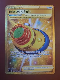 Pokemon TCG Vivid Voltage Telescopic Sight 203/185 Gold Secret Rare Card NM - Image 1