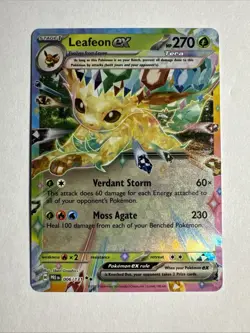 1x Prismatic Evolutions Pokemon Leafeon EX Holo Englisch NM/M Pokemon - Image 1