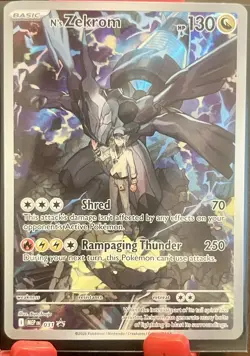 Pokemon N's Zekrom Promo Full Art Holo 031 Rampaging Thunder Shred Dragon - Image 1