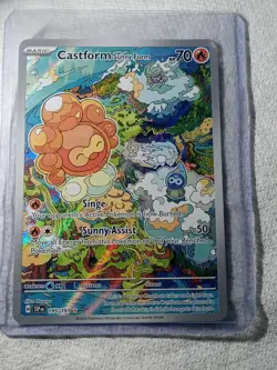 Castform Sunny Form 195/191 - Surging Sparks Illustration Rare Pokemon TCG - NM - Image 4