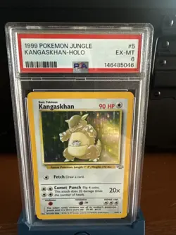 Pokemon Kangaskhan 5/64 Jungle Holo Rare Unlimited PSA 6 Trading Card - Image 1