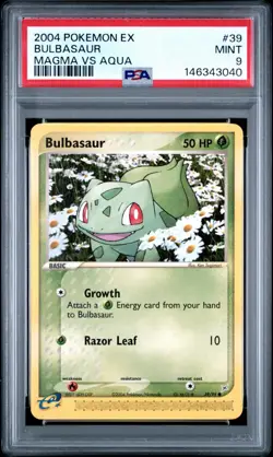 PSA 9 MINT Bulbasaur 39/95 EX Team Magma vs Team Aqua 2004 Pokemon - Image 1