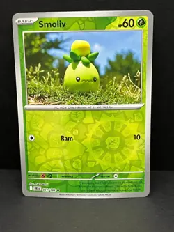 Smoliv 021/182 Common Destined Rivals Pokemon Reverse Holo Near Mint - Image 1