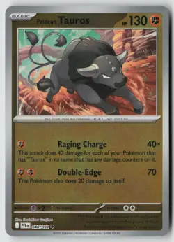 Paldean Tauros 048/094 Uncommon Phantasmal Flames Pokemon Reverse Holo Near Mint - Image 1
