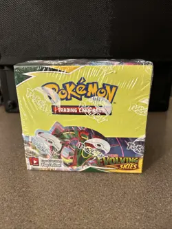 Pokemon TCG Sword & Shield Evolving Skies Booster Box SEALED w/plastic Case - Image 1