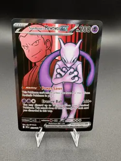 Team Rockets MewTwo ex 213/182 Full Art Destined Rivals Pokemon TCG. Pk000950 - Image 1