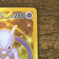Team Rocket's Mewtwo ex 240/182 Destined Rivals Pokemon Gold Hyper Rare NM - Image 4