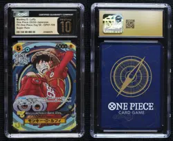 2022 One Piece Card Game: Promos Japanese SR Monkey D Luffy CGC 10 Pristine - Image 3