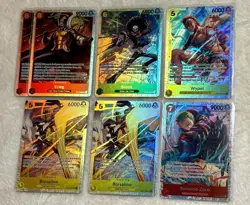 One Piece TCG English Op15 SR Lot Of 7 Zoro Borsalino, Brook , Wyper , Krieg - Image 1