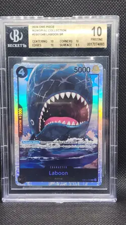 Bandai One Piece CCG Memorial Collection Laboon SR Foil EB01-048 Beckett 10 - Image 1