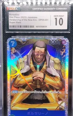 Bandai Borsalino OP05-051 Super Rare Foil Japanese CGC 10 One Piece Awakening - Image 1