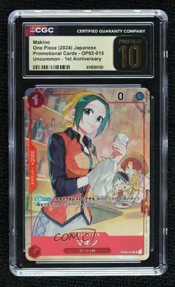 2022 One Piece Card Game: Promos Japanese Makino #OP02-015 CGC 10 Pristine - Image 1