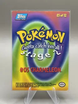 CHARMELEON E5 of 12 - BLUE LOGO TOPPS Pokemon Card - Image 2