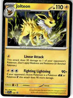 Jolteon - (Cosmos Holo) Rare SV: Scarlet & Violet Promo Cards 169 LP - Image 1