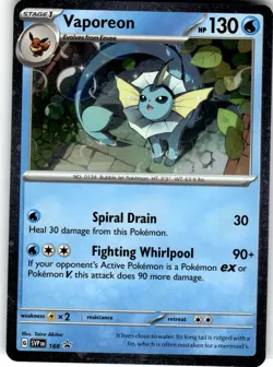Vaporeon - (Cosmos Holo) Promo SV: Scarlet & Violet Promo Cards 168 LP - Image 1