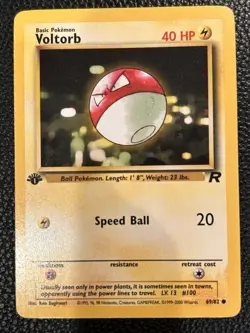 Pokemon Card 1st Edition Voltorb Team Rocket 2000 Vintage Wotc - Image 1