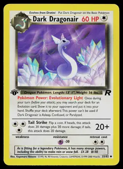 Pokemon Card - Dark Dragonair Team Rocket 33/82 Uncommon 1st Edition - Image 1