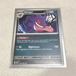 Pokemon Gengar 057/091 SV: Paldean Fates 130 HP Uncommon Stage 2 Regular Card - Image 1