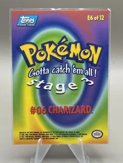 Charizard E6 of 12 Topps Movie Edition Blue Logo Pokemon Card - Image 2