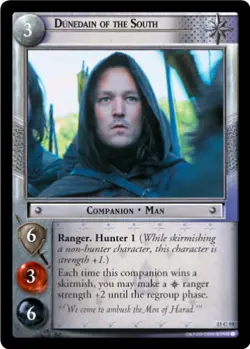 LOTR TCG HUNTERS DUNEDAIN OF THE SOUTH 15C59 NM/MINT Top Shelf Card - Image 1