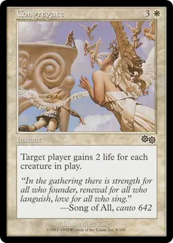 CONGREGATE x4 mtg LP Urza's Saga 4 Common - Image 1