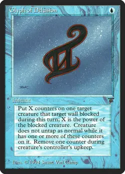 MTG Legends --- GLYPH OF DELUSION --- Common! NM! Magic the Gathering! - Image 1
