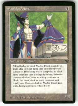 Marble Priest Legends Uncommon Magic: the gathering Near Mint or Better - Image 1