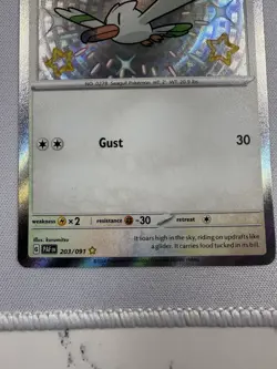 Wingull - 203/091 - Pokemon Paldean Fates Shiny Rare Card NM - Image 4