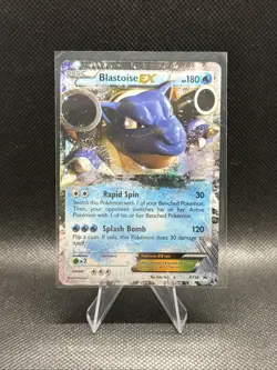 2014 Blastoise EX XY30 Black Star Promo Ultra Rare Holo Pokemon TCG Card MP - Image 1
