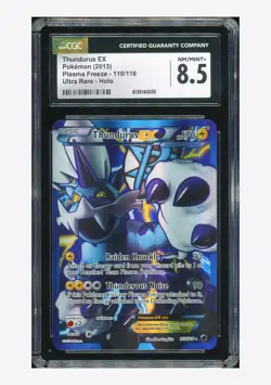 Pokemon CGC 8.5 Thundurus EX Ultra Rare 2013 110/116 Plasma Freeze English - Image 1