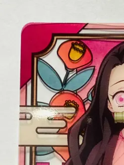 Nezuko Demon Slayer Stained glass card Kimetsu Vrey Rare From Japan BANDAI F/S - Image 2