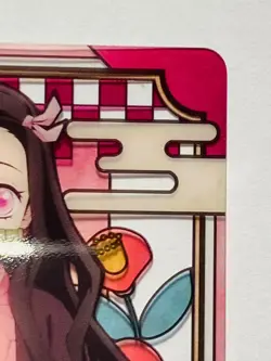 Nezuko Demon Slayer Stained glass card Kimetsu Vrey Rare From Japan BANDAI F/S - Image 3