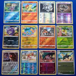 12 Reverse Holo Common Pokemon TCG Cards - Various Sets - Image 1