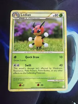 Pokemon TCG; Ledian 25/123 - Heartgold & Soulsilver - Regular Rare - MP - Image 1