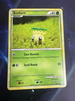 Pokemon TCG Sunkern 85/123 HeartGold & SoulSilver LP - Image 1