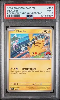 PIKACHU SV-P 190 PSA 9 WORLD CHAMPIONSHIPS GYM POKEMON PROMO 2024 #1 - Image 1
