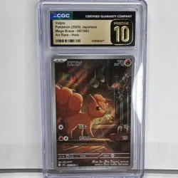 Pokemon Vulpix M1l Mega Brave Art Rare Holo 067/063 CGC Pristine 10 Japanese - Image 1