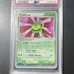 Pokemon Cradily EX Team Magma vs Aqua #90/95 Ultra Rare Holo PSA 9 2004 English - Image 2