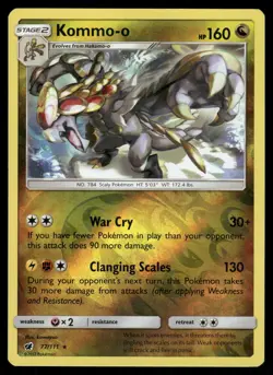 Kommo-o 77/111 Rare Crimson Invasion Pokemon Reverse Holo Heavily Played - Image 1